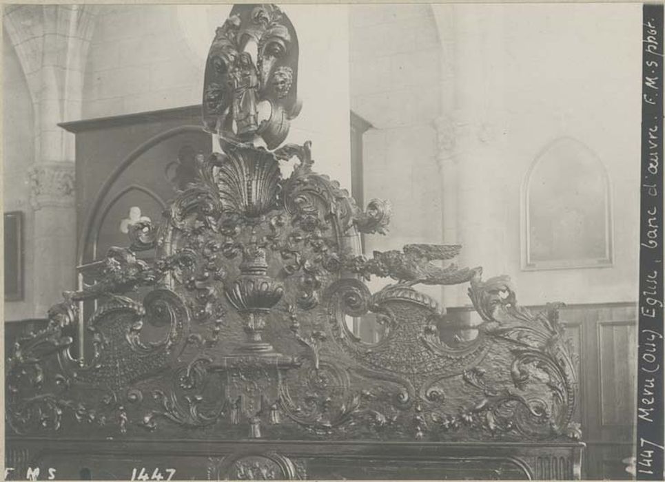 banc d'oeuvre, détail