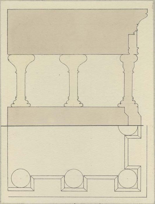 autel (autel table) (dessin : encre sur papier)