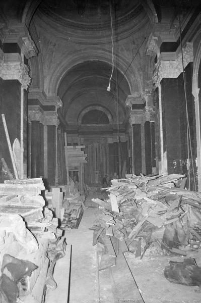 Salle sous la coupole, travaux de restauration