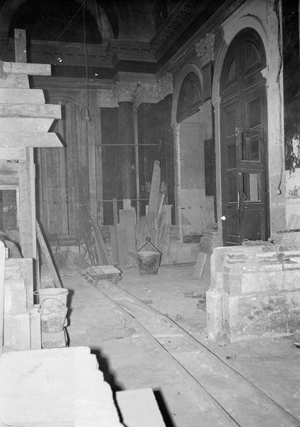 Salle sous la coupole, travaux de restauration