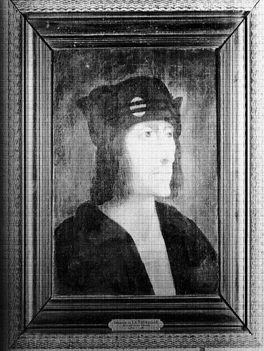 Panneau peint copie de l'original : portrait de Georges de la Trémoille seigneur de Craon