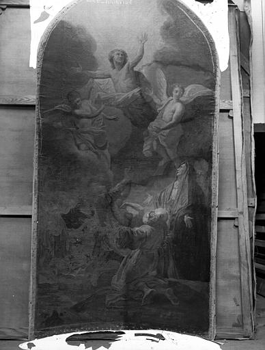 Peinture sur toile : Ascension, état avant restauration