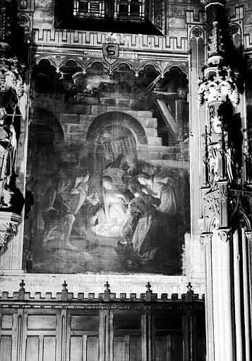 Peinture sur toile située dans le choeur : La Nativité