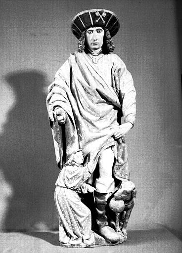 Statue en bois : saint Roch