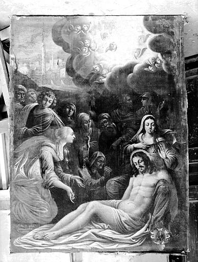 Peinture sur toile : Déploration du Christ