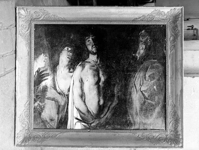 Peinture sur toile : Ecce Homo, état avant restauration