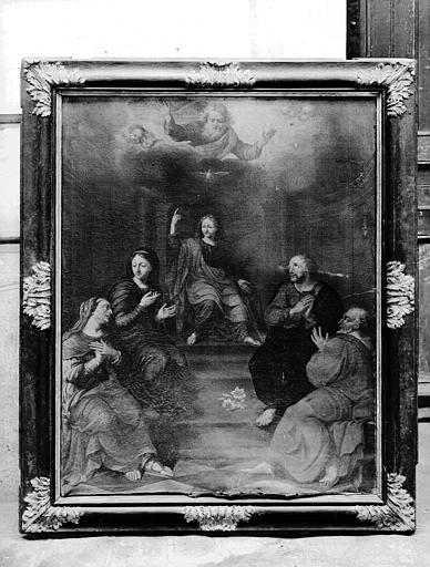 Peinture sur toile  : Jésus enseignant, état avant restauration