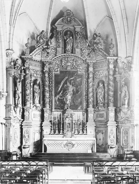 maître-autel, retable, tabernacle, vue générale