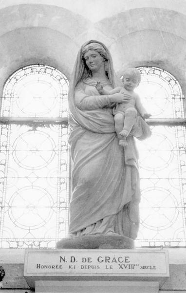 statue : Vierge à l'Enfant dite Notre-Dame de Grâce, vue générale - © Ministère de la Culture (France), Médiathèque du patrimoine et de la photographie (objets mobiliers), tous droits réservés