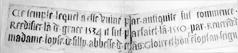 plaque commémorative dédicatoire, vue générale