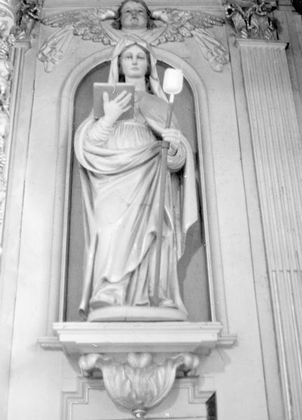 statue du maître-autel : sainte Germaine, vue générale