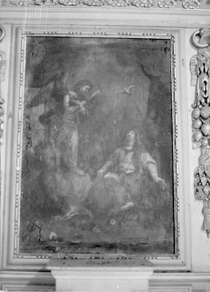 tableau du retable secondaire : l'Annonciation, vue générale