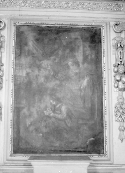 tableau du retable secondaire : l'Education de la Vierge, vue générale