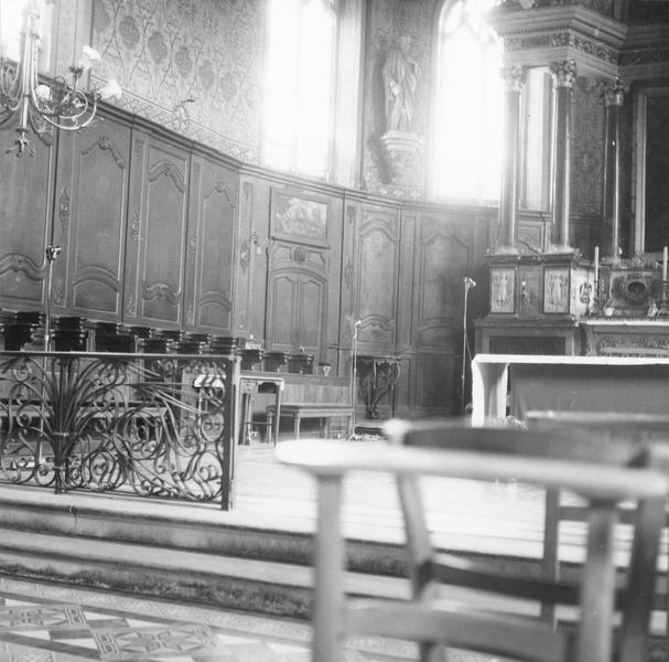 lambris de revêtement (boiseries du choeur), vue partielle