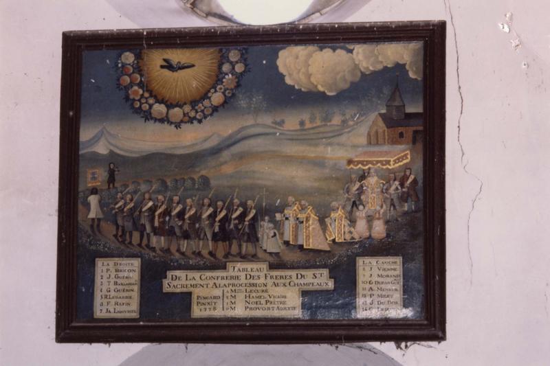 tableau : La confrérie des pères du Saint Sacrement à la procession aux Champeaux, vue générale