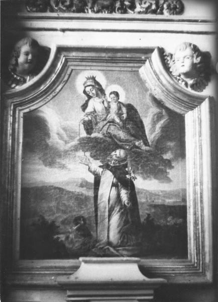 tableau du retable latéral : Le Rosaire, vue générale
