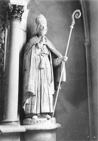 statue du retable du transept sud : saint Latuin, évêque de Sées, vue générale - © Ministère de la Culture (France), Médiathèque du patrimoine et de la photographie (objets mobiliers), tous droits réservés