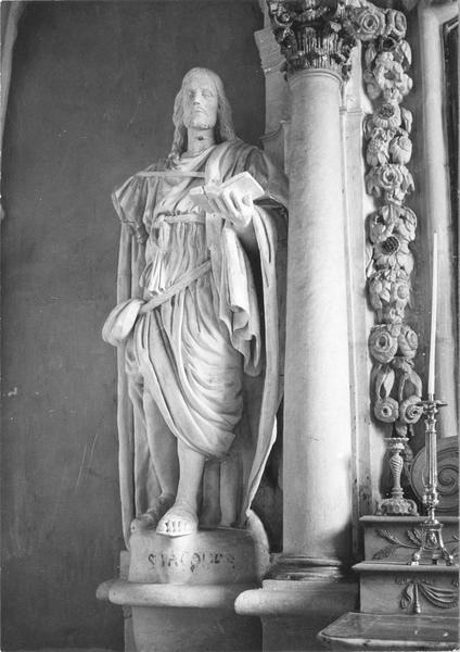 statue du retable du transept sud : saint Jacques, vue générale - © Ministère de la Culture (France), Médiathèque du patrimoine et de la photographie (objets mobiliers), tous droits réservés