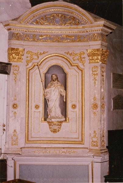 retable latéral nord, statue, vue générale