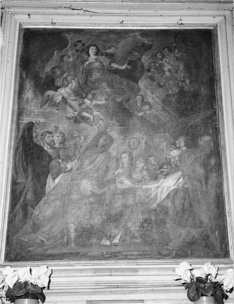 retable latéral nord, tableau : L'Assomption, vue générale