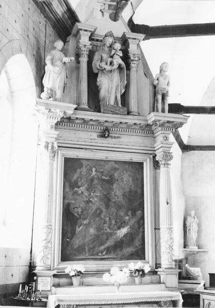 3 statues : Vierge à l'Enfant, Un Saint, Saint Sébastien, vue générale - © Ministère de la Culture (France), Médiathèque du patrimoine et de la photographie (objets mobiliers), tous droits réservés