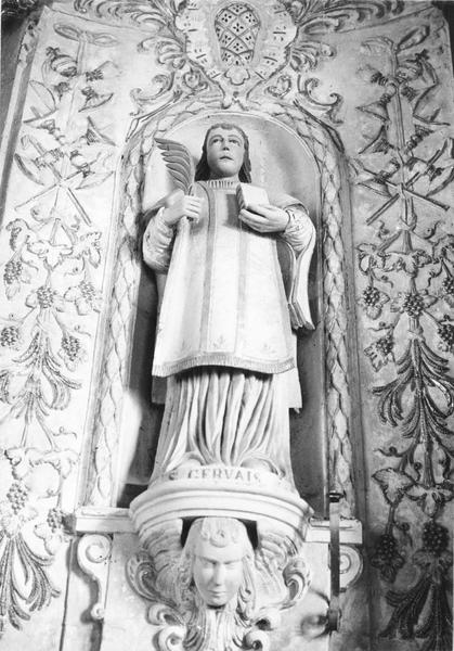statue du maître-autel : Saint Gervais,vue générale - © Ministère de la Culture (France), Médiathèque du patrimoine et de la photographie (objets mobiliers), tous droits réservés