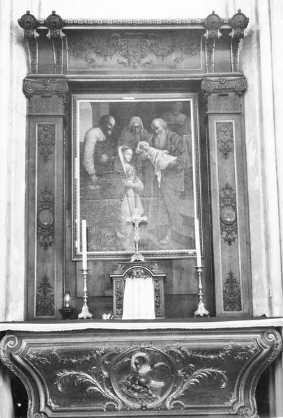 maître-autel, retable, tableau : Sainte Famille, vue générale