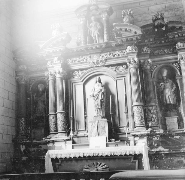 retable du collatéral nord, statue : Saint Roch, vue générale