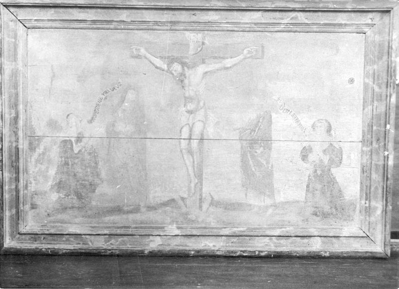 tableau (panneau peint) : La Crucifixion, vue générale