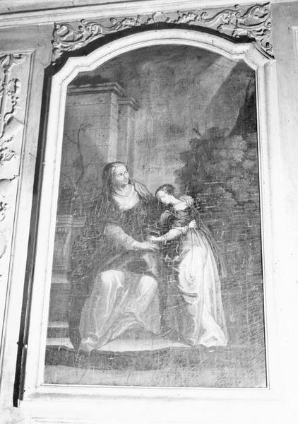 tableau du retable du maître-autel : L'Education de la Vierge, vue générale