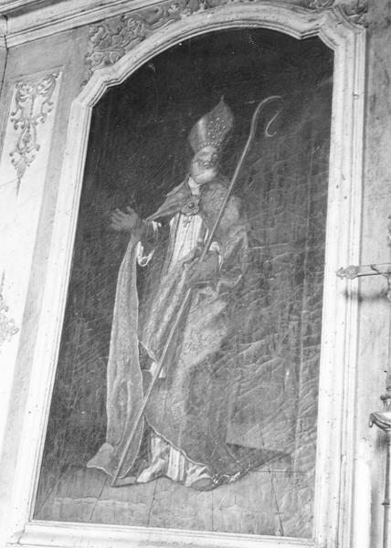 tableau du retable du maître-autel : saint Aubin, vue générale