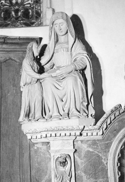 groupe sculpté : Sainte Anne et la Vierge, vue générale