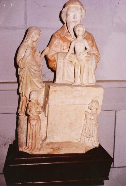 groupe sculpté : Présentation au Temple, vue générale