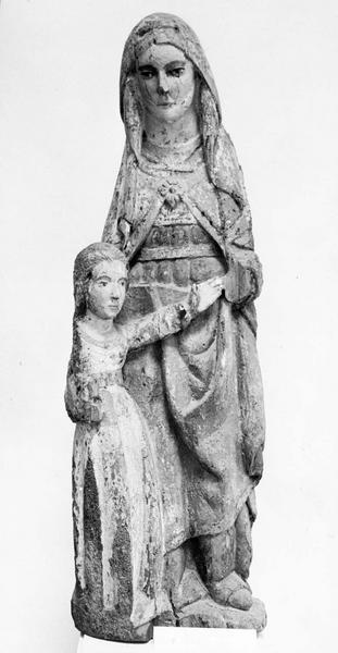 groupe sculpté : Sainte Anne et la Vierge, vue générale - © Ministère de la Culture (France), Médiathèque du patrimoine et de la photographie (objets mobiliers), tous droits réservés