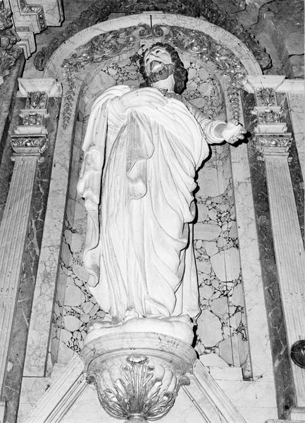 statue du retable du maître-autel : saint Joseph, vue générale