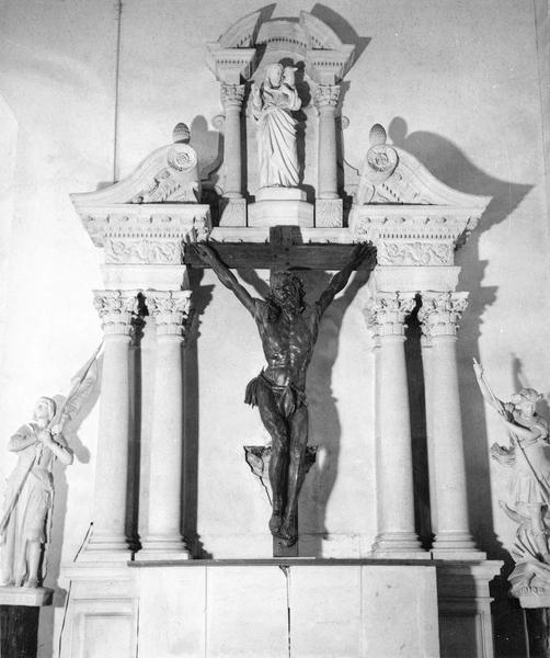 retable du bas-côté sud, statue : Christ, vue générale