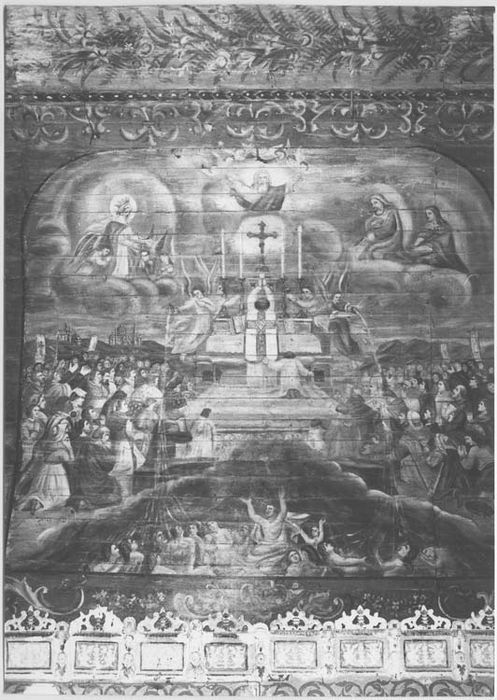 peintures de la voûte : Célébration de l'Eucharistie - © Ministère de la Culture (France), Médiathèque du patrimoine et de la photographie, Tous droits réservés