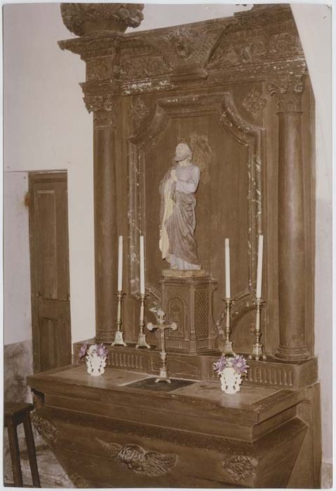 autel de la chapelle seigneuriale, retable et tabernacle - © Ministère de la Culture (France), Médiathèque du patrimoine et de la photographie, Tous droits réservés