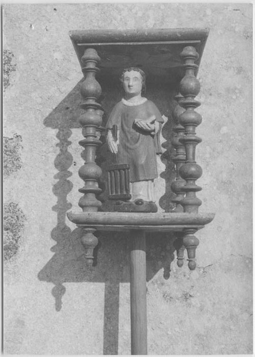 bâton de procession et sa statue (statuette) : Saint Laurent - © Ministère de la Culture (France), Médiathèque du patrimoine et de la photographie, Tous droits réservés