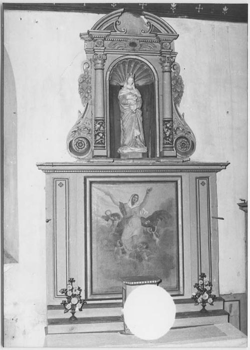 autel de la Vierge, retable, tableau : Assomption et statue : Vierge à l'Enfant - © Ministère de la Culture (France), Médiathèque du patrimoine et de la photographie, Tous droits réservés