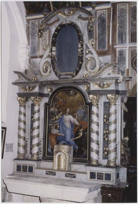 retable latéral nord, tabernacle et tableau : Assomption - © Ministère de la Culture (France), Médiathèque du patrimoine et de la photographie, Tous droits réservés