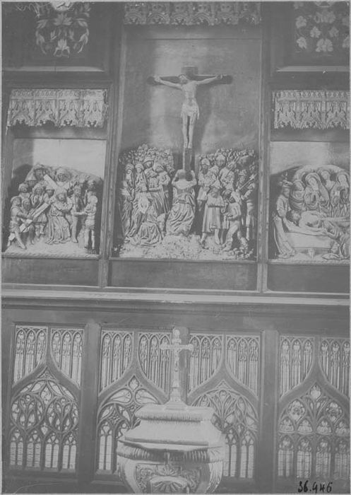 retable de l'autel du transept nord : Scènes de la Passion