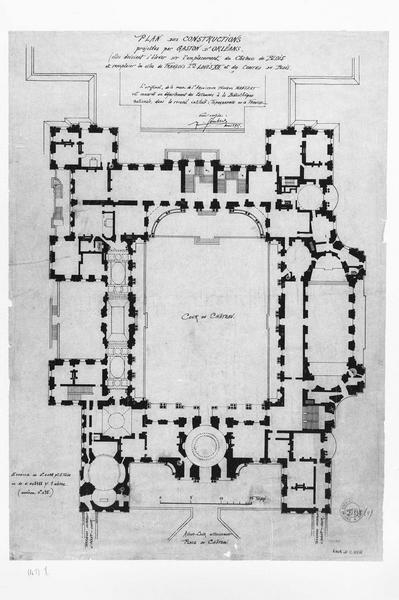 Plan des constructions projetées par Gaston d'Orléans