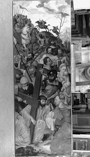 Panneau peint, volet de triptyque : Portement de croix, avers, état après restauration - © Ministère de la Culture (France), Médiathèque du patrimoine et de la photographie, diffusion RMN-GP