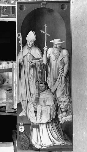 Panneau peint, volet de triptyque : saint Ambroise et saint Jérôme, revers - © Ministère de la Culture (France), Médiathèque du patrimoine et de la photographie, diffusion RMN-GP