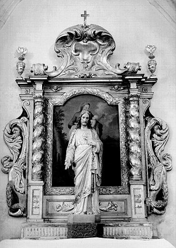 Retable de saint Joseph, en bois sculpté