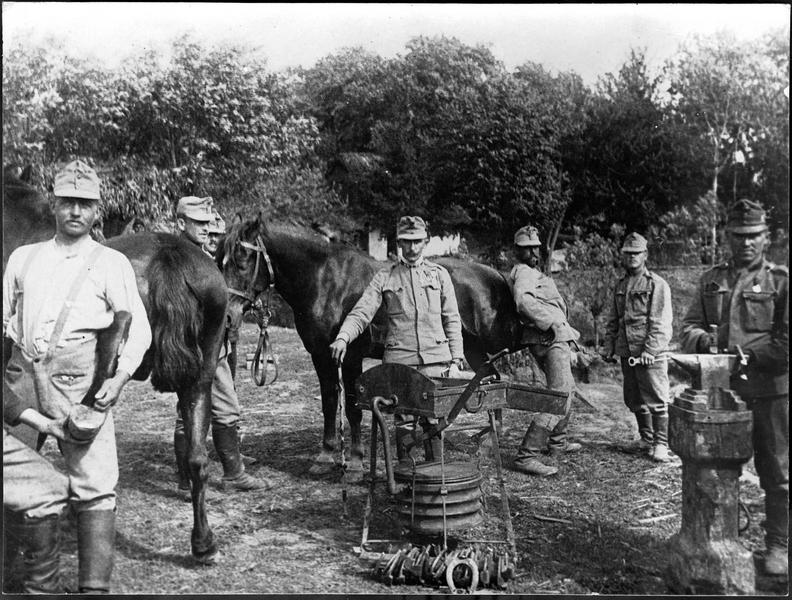 Forge de campagne autrichienne derrière les positions de la Styr