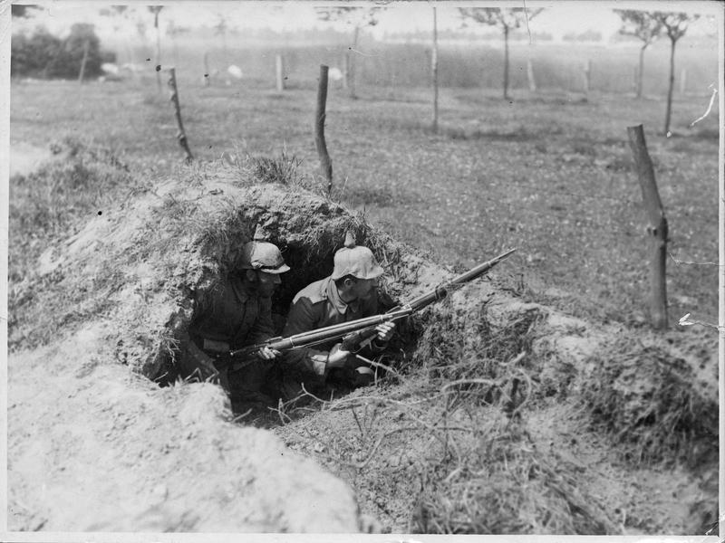 L'entrée d'une tranchée de deuxième ligne