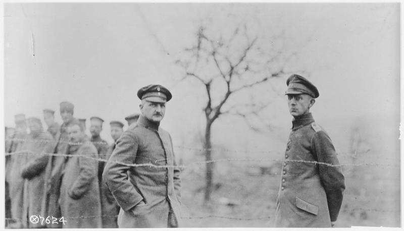 Soldats allemands capturés durant un raid au Chemin des Dames