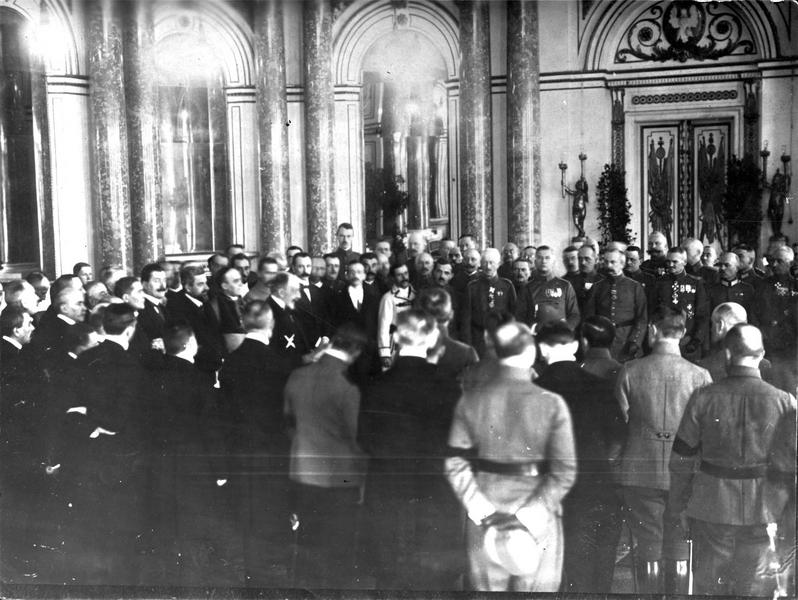 Conseil d'État polonais, allocution du maréchal Waclam von Niemojewski, septembre 1917